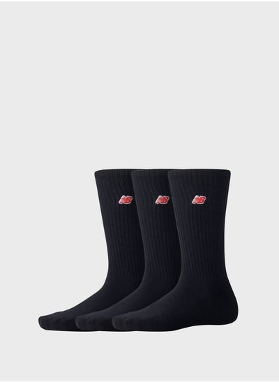 اشتري 3 Pack Logo Crew Socks في الامارات