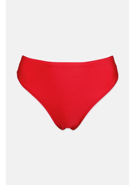 Buy Women Pull On Plain Bikini Bottom, Red in Saudi Arabia