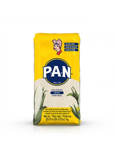 اشتري P.A.N. White Corn Meal Pre-cooked Gluten Free and Kosher Flour for Arepas (2.2 lb/Pack of 1) في الامارات