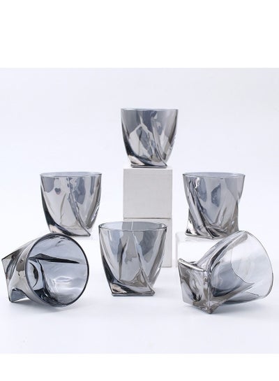 Buy Six Pieces Light Luxury Household Nordic Glass High Color Water Cup Set in Saudi Arabia
