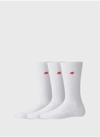 اشتري 3 Pack Logo Crew Socks في السعودية