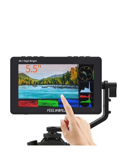 Buy F5 PRO X 5.5-Inch IPS Monitor 1600nit Video Panel 1920*1080px Touch Control 4K UHD Input Output Support V-mount Battery/NP-F Battery/Type-C/DC Power Supply with Detachable Sunshade & Tilt Arm in UAE