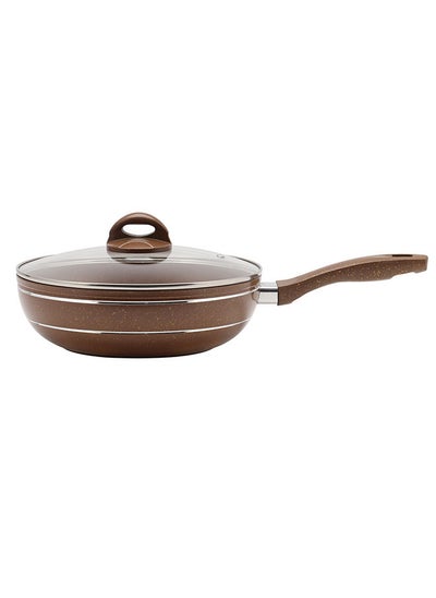 Buy DelCasa 28CM Golden Pearl Series Wok Pan with Lid DC2281 in UAE