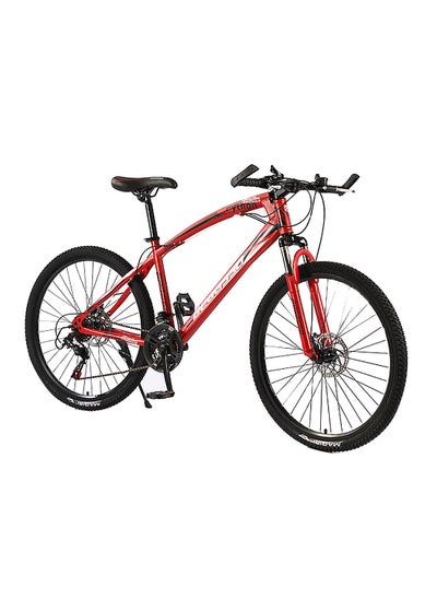 Buy Mountain Bike 24-26 Inch, 21 Speed Rear Derailleur Steel Frame Cycle, with Dual Disc Brake for Men Women and Student Variable Speed Mountain Bike in Saudi Arabia