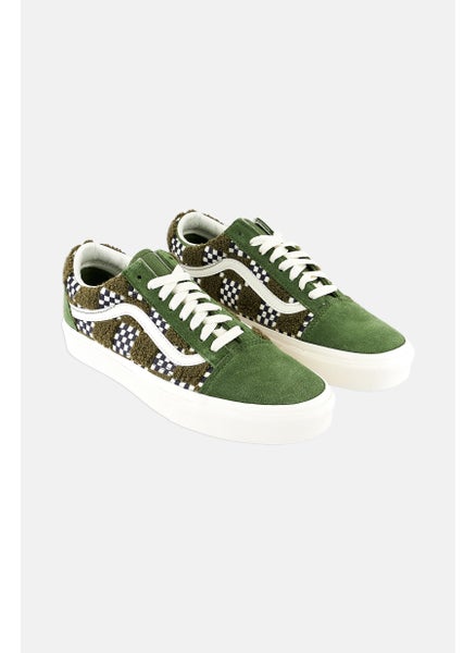 Buy Men Old Skool Lace Up Shoes, Green/White Combo in UAE