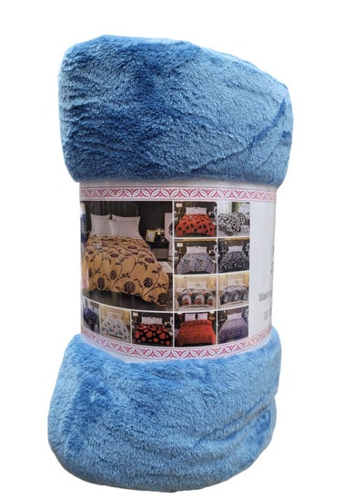 Buy Fleece Blanket-200X240Cm-Double-Soft-Fluffy Blanket-Warm For Sofa And Bed-Easy To Carry-lue Colour in UAE