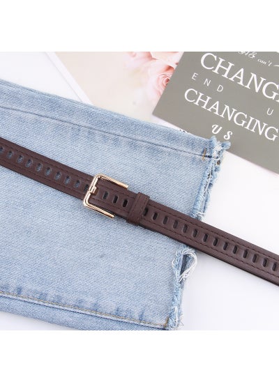 اشتري Chic Hollowed-Out Womens Belt for JeansCoffee Coffee في الامارات