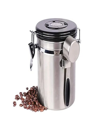 اشتري Coffee Canister - Gorgeous Stainless Steel Storage Container with Scoop - Keeps Fresh and Flavorful, 22oz في الامارات