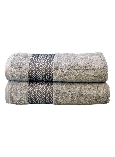 Buy Luxury Soft and Absorbent Towel Set (2 Pack) - Perfect for Bath, Hand, Beach, or Pool (70 x 140 cm, 500 GSM, 490g) in Saudi Arabia