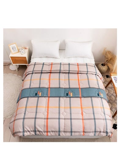 Buy Single Size Multicolor Comforter (150x200 cm) Smalt Blue in UAE