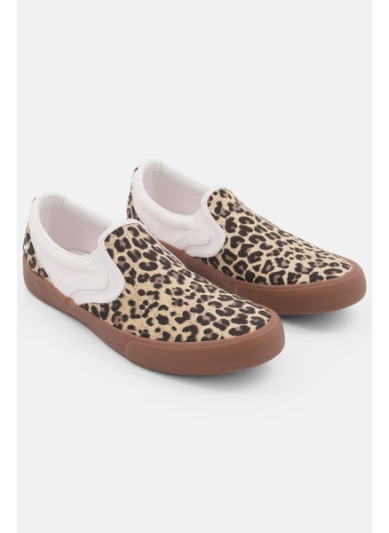 اشتري Women Kayo Slip on Casual Shoes, Leopard/White في السعودية