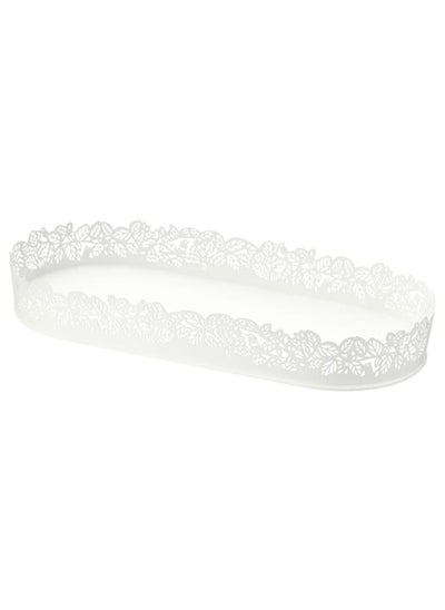 Buy Candle dish, oval white, 35x15 cm in Saudi Arabia