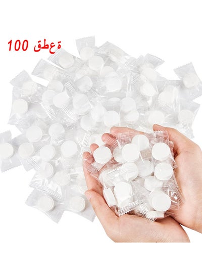 Buy 100PCS Mini Compressed Towel, Disposable Face Compressed Towels, Compressed Towels For Camping, Soft Hand Wipe, Portable Compressed Cotton Coin Tissue Towel For Travel/Home/Outdoor Activities in UAE