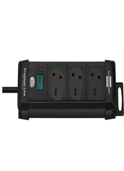 Buy PremiumLine BS Standard Power Extension Cord 3 Sockets 3 Meter Black in Saudi Arabia