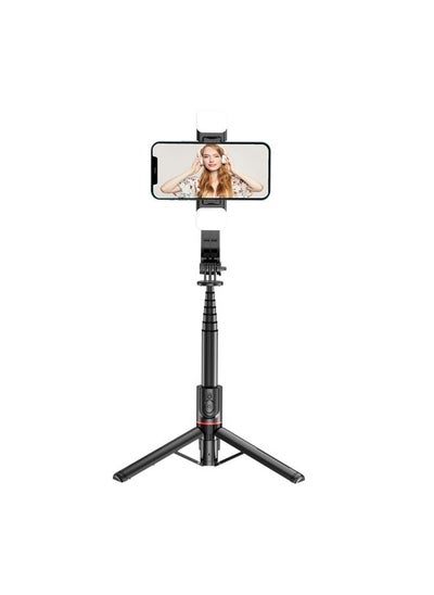 Buy L12D Bluetooth Remote Control Detachable Fill Light Tripod Selfie Stick Phone Holder in Saudi Arabia