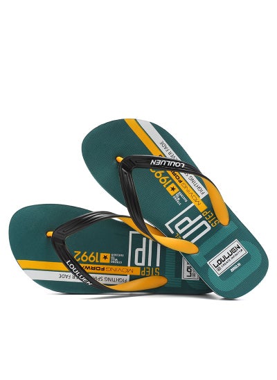 اشتري 2024 Mens Summer Slides Non-slip Flip-flops Beach Sandals LightweightLake Green Lake Green في الامارات