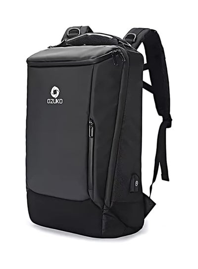 Buy Ozuko 9060L Oxford Large Capacity Backpack With Soft Handle And Interior Slot Pocket - Black in Egypt