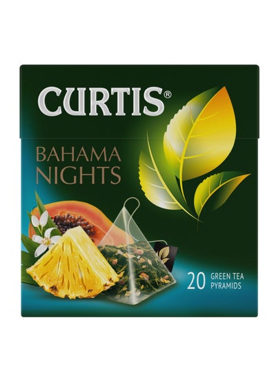 Buy Bahama Nights Flavored Green Tea in Pyramid 20 Tea Bags in UAE