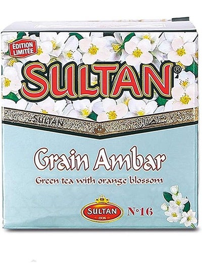 Buy SULTAN TEA Moroccan Ambar with Orange Blossom Green Tea Herbal Teas Single Pack - 150g in UAE