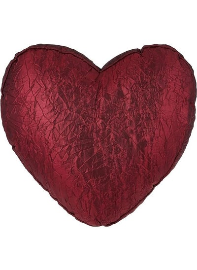 Buy Decorative Heart Cushion 550 Grams Size 45 By 45 Cm Red in Saudi Arabia