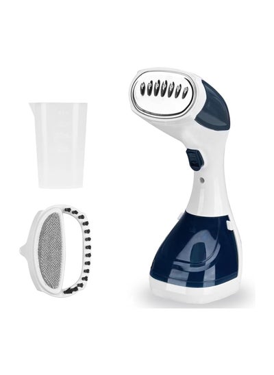 اشتري Handheld Steamer Garment 1100W Home/Travel UseBlue/White 200ml Water Tank في الامارات