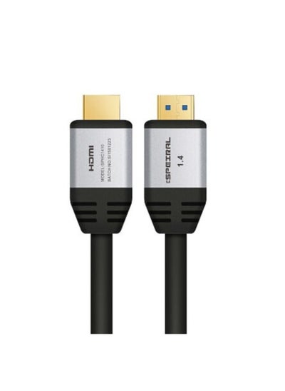 Buy HDMI To HDMI 1.4V Cable, Upto 4K @ 30HZ Resolution, Pure Copper Conductor, 24K Gold Plated Connector, Aluminum Head, 1.4 Meter in UAE