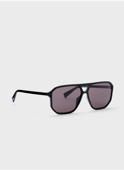 Buy Shiny Black Oversized Sunglasses in Saudi Arabia