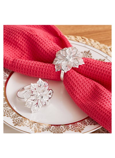 اشتري Cane 2-Piece Metal Napkin Ring Set 5 x 5 cm في الامارات