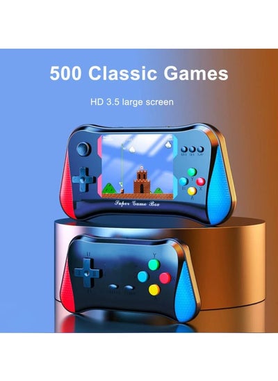 Buy Handheld Console For Kids Adults 500 Classic Retro Video Games With Rechargeable Battery Support 2 Players And TV in UAE