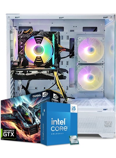 اشتري جهاز ألعاب True Nort، مع معالج Intel Core i5-11400F، بطاقة GTX 1650، 16 جيجابايت رام، 1 تيرابايت SSD، مروحة تبريد هواء 120 مم، مزود طاقة 550 واط، نظام Windows 11 Pro، هيكل أبيض. في الامارات