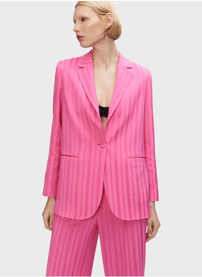 Buy Striped Tailored Blazer in UAE