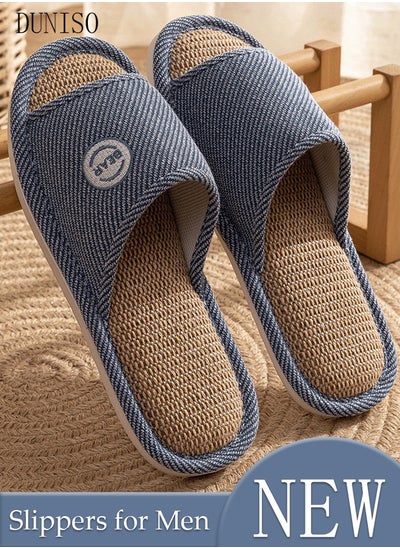 Buy Slippers for Men Memory Foam House Bedroom Slippers with Thick Sole Non-Slip Soft Slippers Open Toe Men's Bath Slipper House Sandals for Indoor & Outdoor in UAE