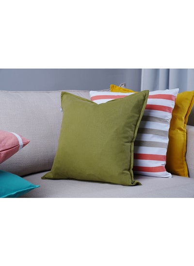 Buy Tami Solid Cushion Cover Green 45x45cm in UAE