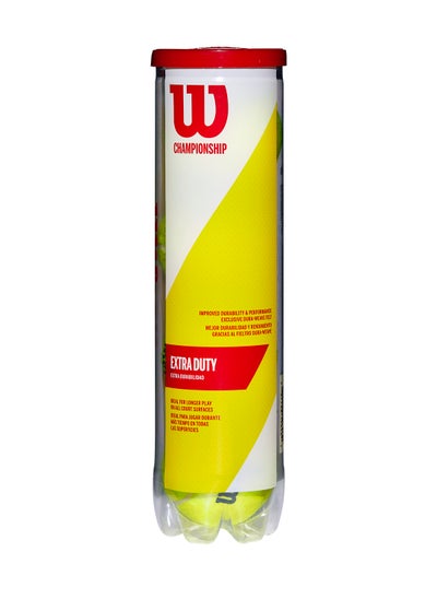 Buy Championship Extra Duty All Courts Yellow Tennis Balls - 4 Ball Can in UAE