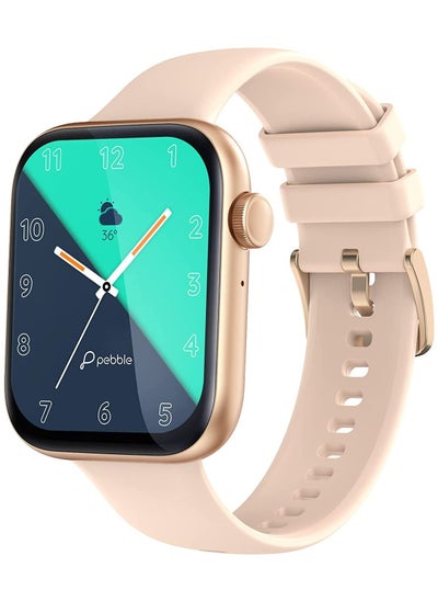 اشتري Smartwatch for Men and Women, Pebble Blaze 2.05"Screen Bluetooth Calling Heart Rate & Oxygen Monitor, IP67 Water Resistant, Sports Mode Fitness Tracker, AI assistant for Android & iPhone Ivory Gold في الامارات