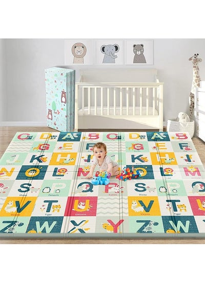 Buy Baby Play Mat, 180 * 160 CM Foldable Baby Play Mat, Waterproof Foam Floor Baby Crawling Mat, Portable Baby Playmat for Infants, Toddler, Kids, Indoor Outdoor Use in Saudi Arabia