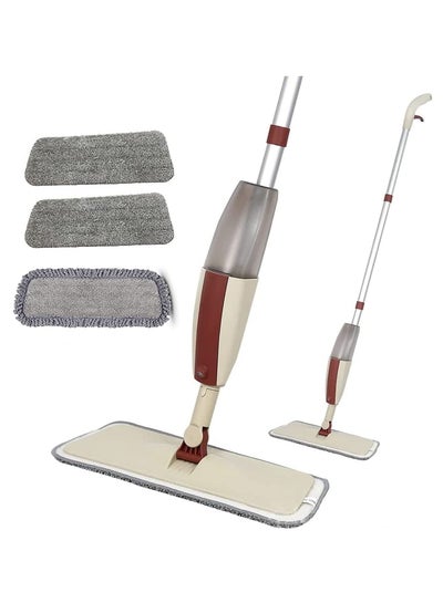 Buy Spray Mop Floors Mop with 3 Pads and 300Ml Refillable Bottle Microfiber Mop for Home Kitchen Hardwood, Marble, Tile, Laminate, or Wood Floors in Saudi Arabia
