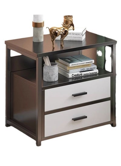 Buy Nightstand, Bedside Table, 43*34*50cm Dresser for Bedroom, Bed Side Table with Drawers, Modern End Table Bedside Furniture, Closet Organizer, Night Stand Bedside Table for Living Room, Office in Saudi Arabia