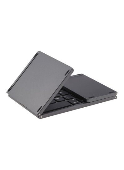 Buy Wireless Foldable Keyboard With Touchpad Dark Grey in UAE