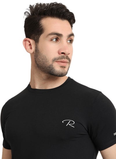Buy Undershirt for men, short sleeves, Regural  fit from Red Cotton-Black in Egypt