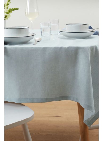 اشتري Linen Tablecloth 140 x 180 cm, Light Blue في الامارات