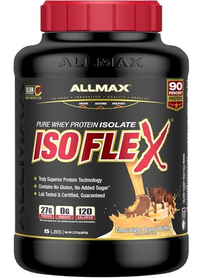 Buy ALLMAX Nutrition - ISO FLEX -  Isolate - Peanut Butter with Chocolate - 5 lbs in Saudi Arabia