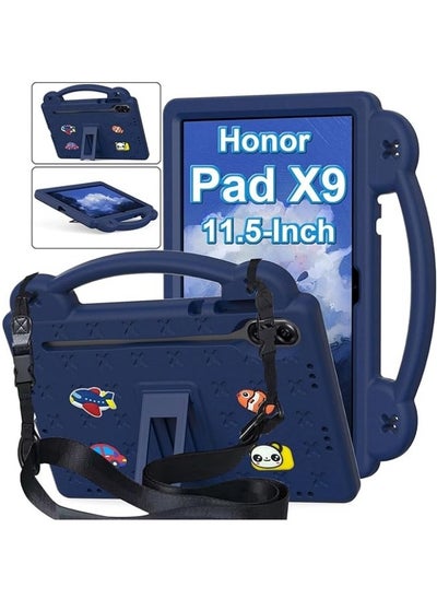 اشتري حافظة متوافقة مع Honor Pad X9 11.5 بوصة 2023، ملحقات DIY للأطفال، حافظة مضادة للصدمات مع [حامل قلم] [حزام كتف] [حامل مقبض] في السعودية