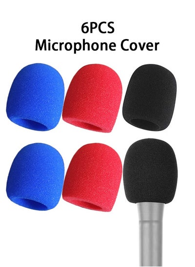 Buy 6-Pack Microphone Cover - Foam Mic Covers Windscreen Suitable for Most Standard Handheld Microphone in Saudi Arabia