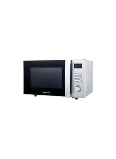 Buy TORNADO Microwave Solo 25 Liter 900 Watt 8 Menus Silver TMD-25SE-S in Egypt