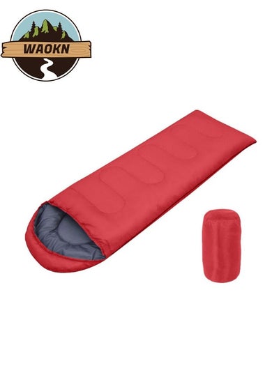 Buy Hooded Sleeping Bag, Lightweight 3 Season Weather Sleep Bags for Kids Adults, Cotton Hollow Filled 5-20 Degree for Backpacking/Hiking/Naturehike/Camping/Mountaineering with Compression Sack in Saudi Arabia