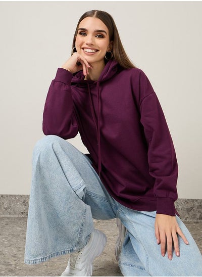 Buy Longline Drop Shoulder Oversized Hoodie in Saudi Arabia