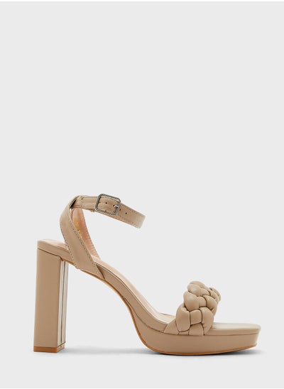 Buy Plaited Strap Platform Sandal in Saudi Arabia