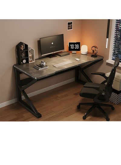 Buy Gray Computer Desk Home Esports Table With Threaded Holes Reinforced Thick Desk Rental Room Writing Desk in Saudi Arabia