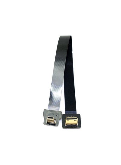 Buy 90 Degree Down Angled Fpv Micro Hdmi Male To Mini Hdmi Fpc Flat Cable 20Cm For Gopro Multicopter Aerial Photography in Saudi Arabia